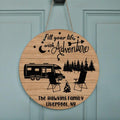 Personalized Camping Circle Doorsign - Best Gift for Camping Lovers - This Is Our Happy Place