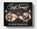 Custom Personalized Photo Canvas - Christmas Gift For Couple - God Knew My Heart Needed You
