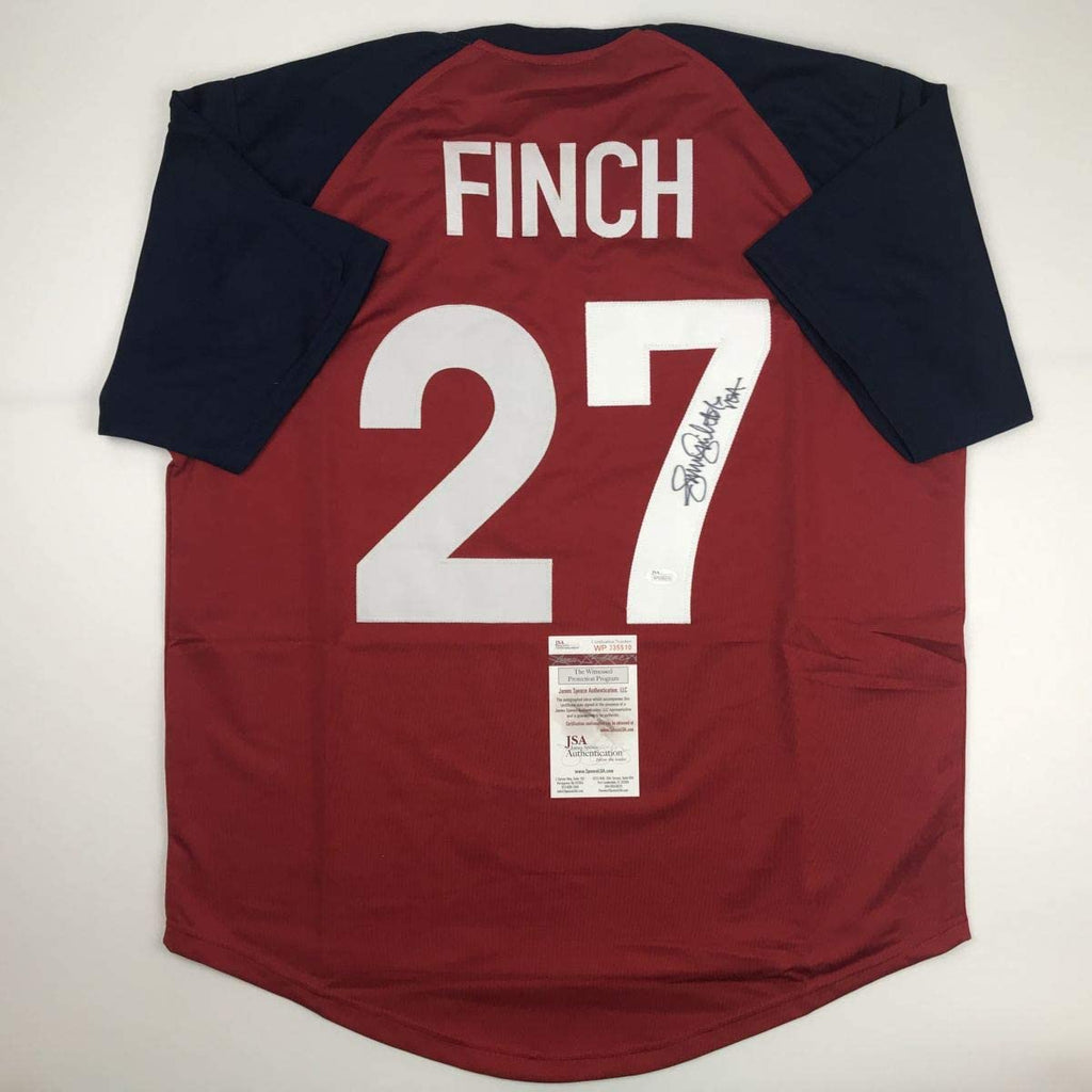 Autographed/Signed Jennie Finch USA Red Team United States Softball Jersey JSA COA