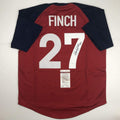 Autographed/Signed Jennie Finch USA Red Team United States Softball Jersey JSA COA