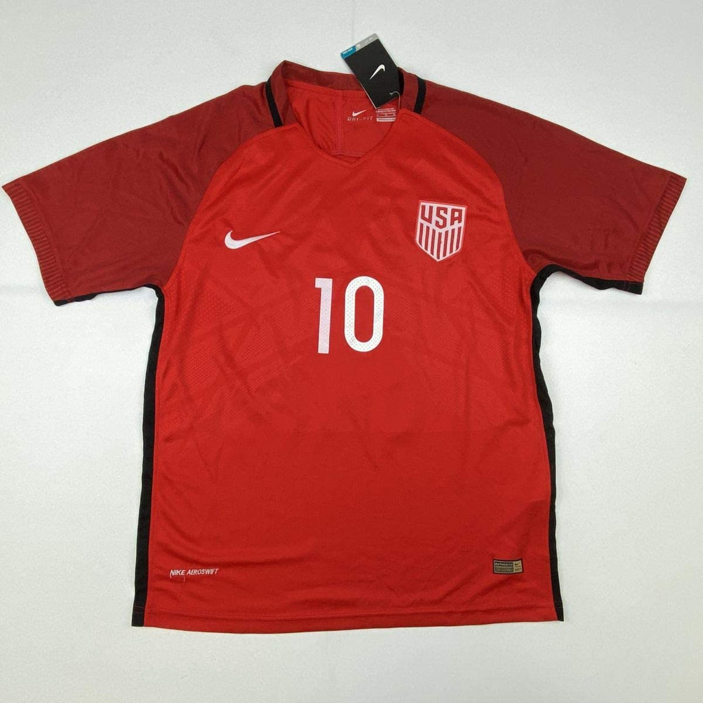 Autographed/Signed Christian Pulisic United States USA Red Soccer Jersey Beckett BAS COA