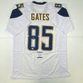 Autographed/Signed Antonio Gates Los Angeles LA White Football Jersey Beckett BAS COA