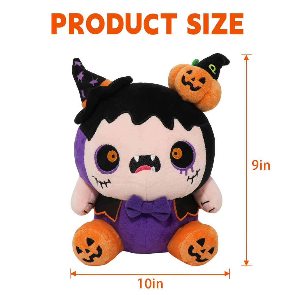 CAIYUEGG Halloween Monster Plush Purple Demon Witch Pumpkin 10 inch