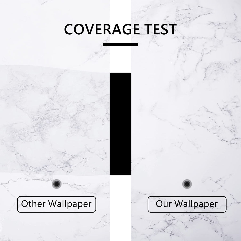 Boeoanay Marble Vinyl Wallpaper Grey White 15.8x118in Self Adhesive PVC