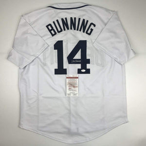 Autographed/Signed Jim Bunning Detroit White Baseball Jersey JSA COA