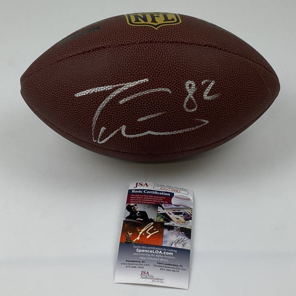 Autographed/Signed Jason Witten Dallas Cowboys Wilson Brown Full Size Football JSA COA