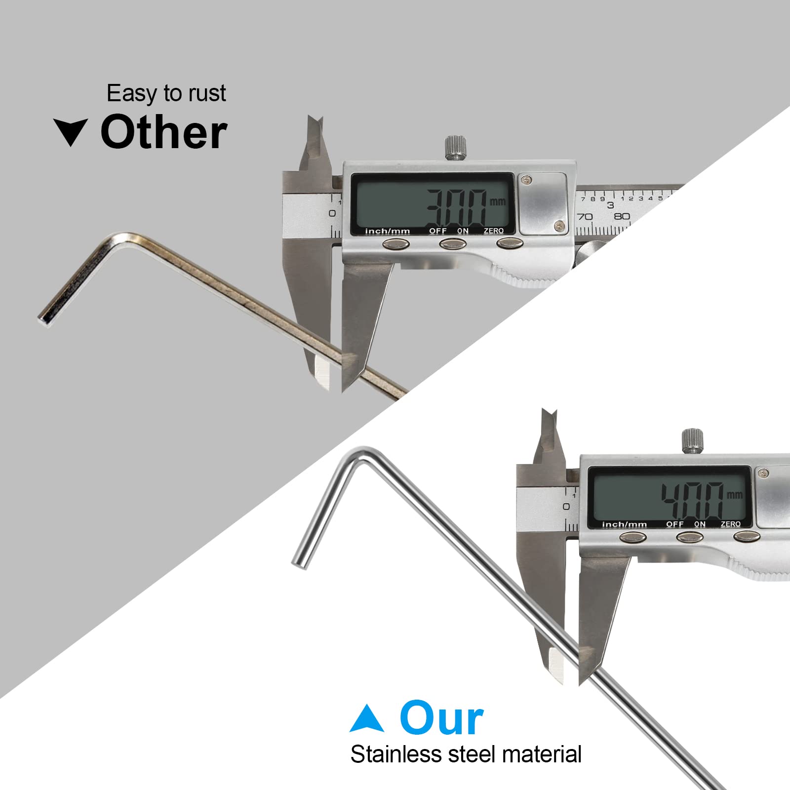 Oligei 17 Pack Heavy Duty Metal Tent Stakes Silver 18in Outdoor Use