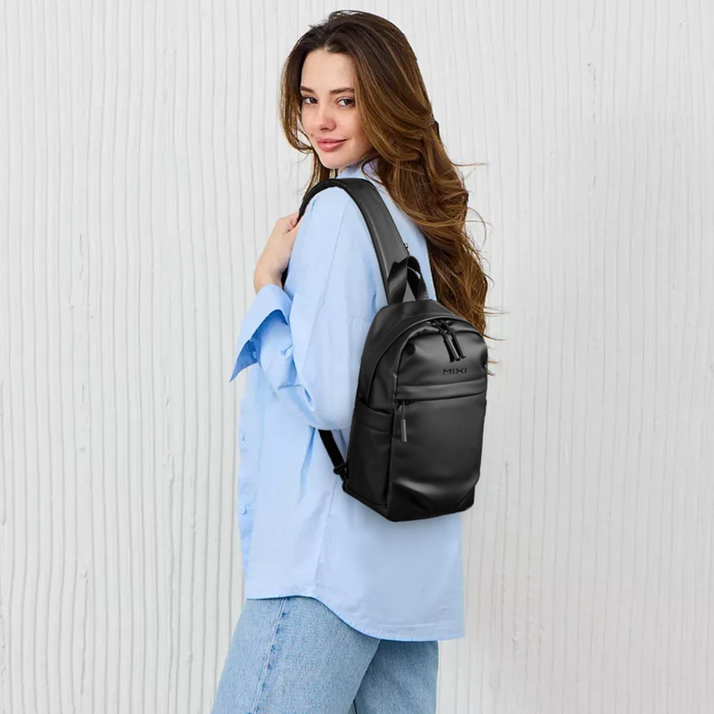 mixi EliteSeries Sling Bag Small Waterproof Crossbody Black 11-Inch