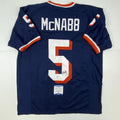 Autographed/Signed Donovan McNabb Syracuse Blue College Football Jersey Beckett BAS COA