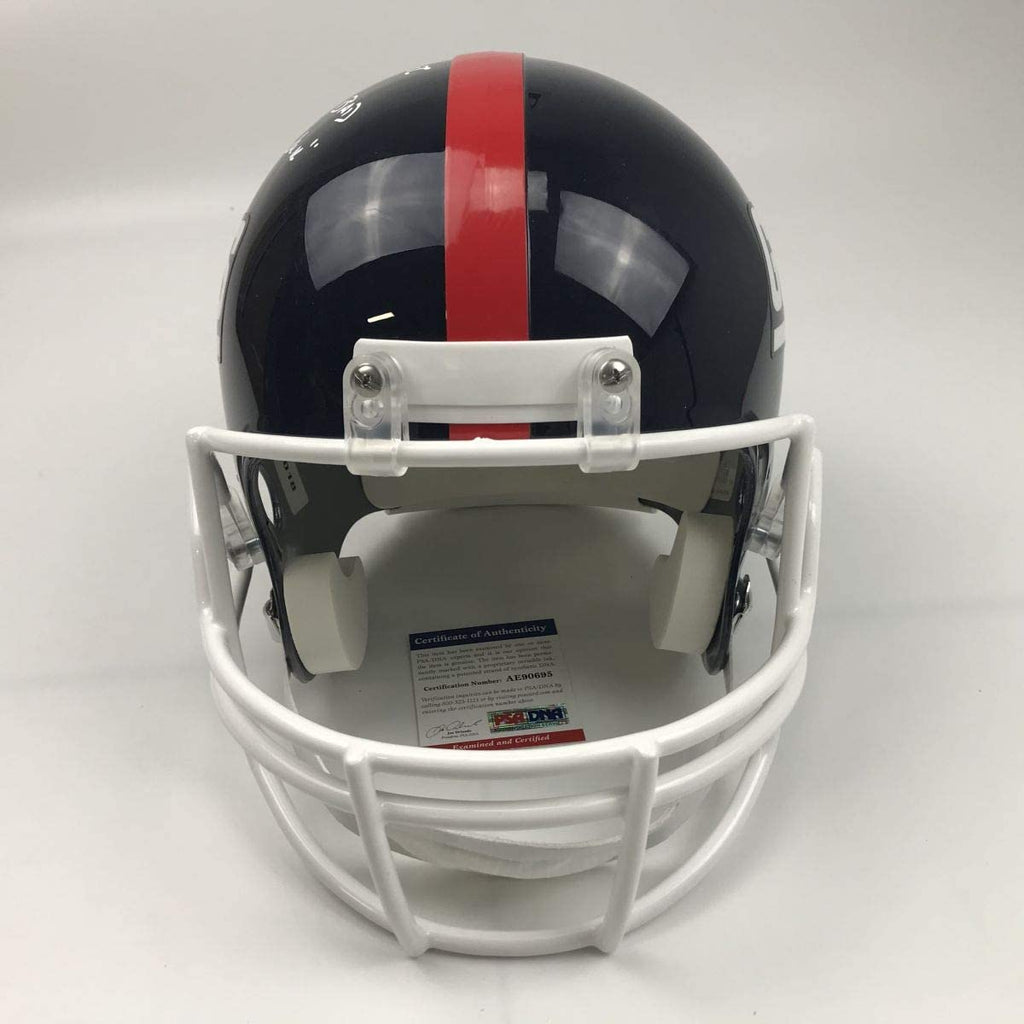 Autographed/Signed Lawrence Taylor Bad Mother**** New York Giants Full Size FS F/S Replica Football Helmet PSA/DNA COA