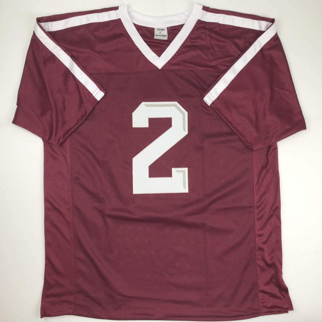 Autographed/Signed Johnny FN Football Manziel Texas A&M Maroon College Jersey JSA COA