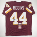 Autographed/Signed John Riggins Washington Burgundy Football Jersey Beckett BAS COA