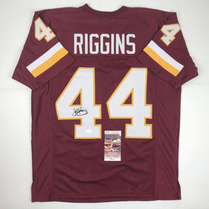 Autographed/Signed John Riggins Washington Burgundy Football Jersey Beckett BAS COA