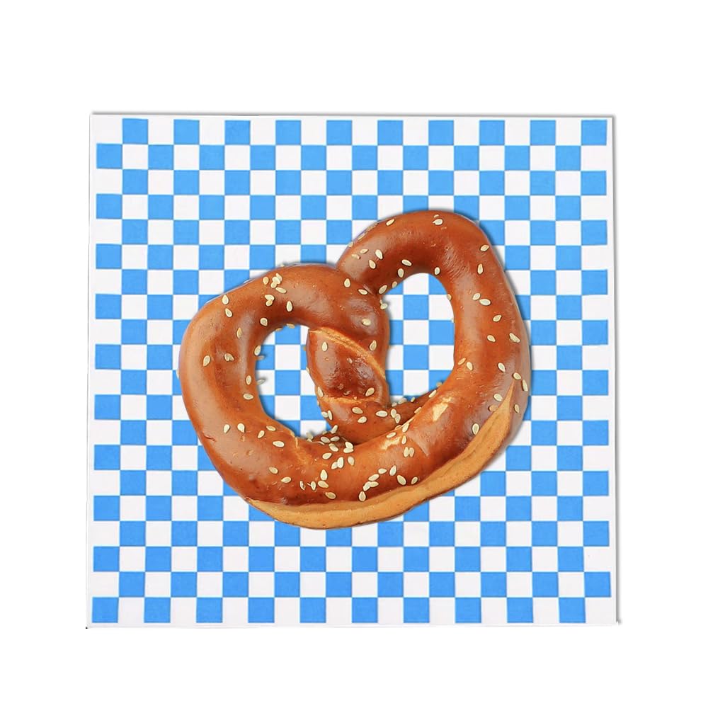 GotGala Oktoberfest Deli Sandwich Paper Blue White Checkered 100 Pcs
