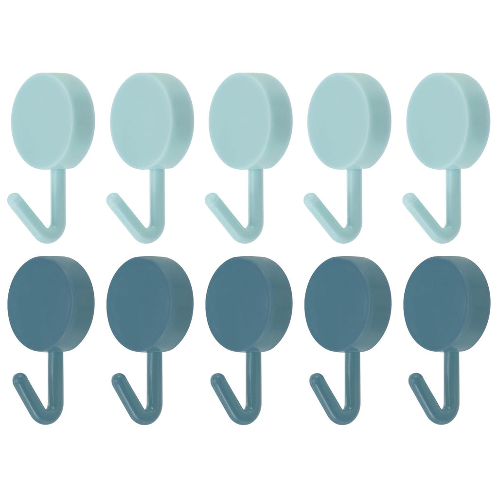 uxcell 10Pcs Stainless Steel Towel Hooks Light Blue Green Modern