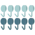 uxcell 10Pcs Stainless Steel Towel Hooks Light Blue Green Modern