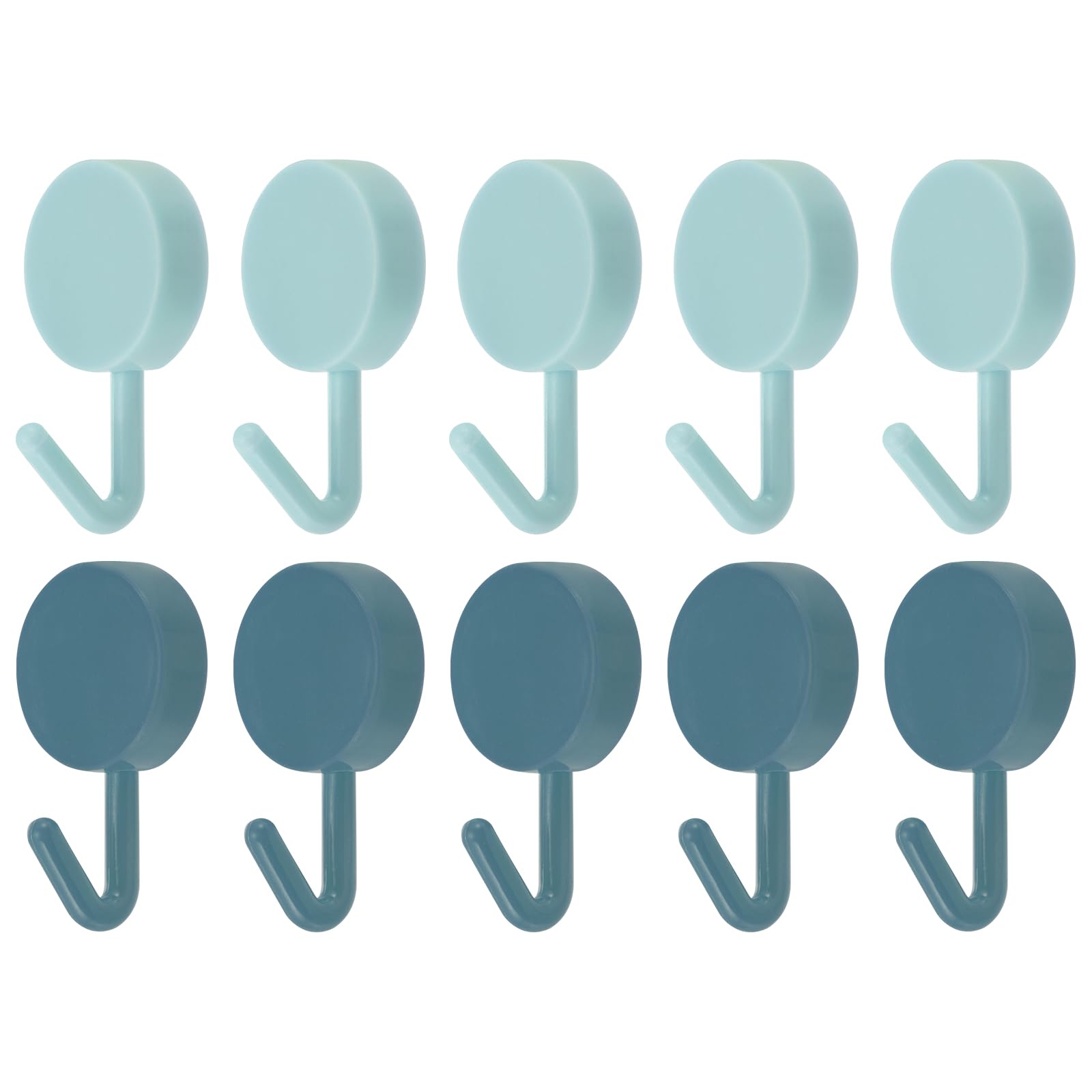 uxcell 10Pcs Stainless Steel Towel Hooks Light Blue Green Modern
