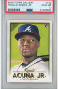 Graded 2018 Topps Gallery Ronald Acuna Jr. #140 Rookie RC Baseball Card PSA 10 Gem Mint
