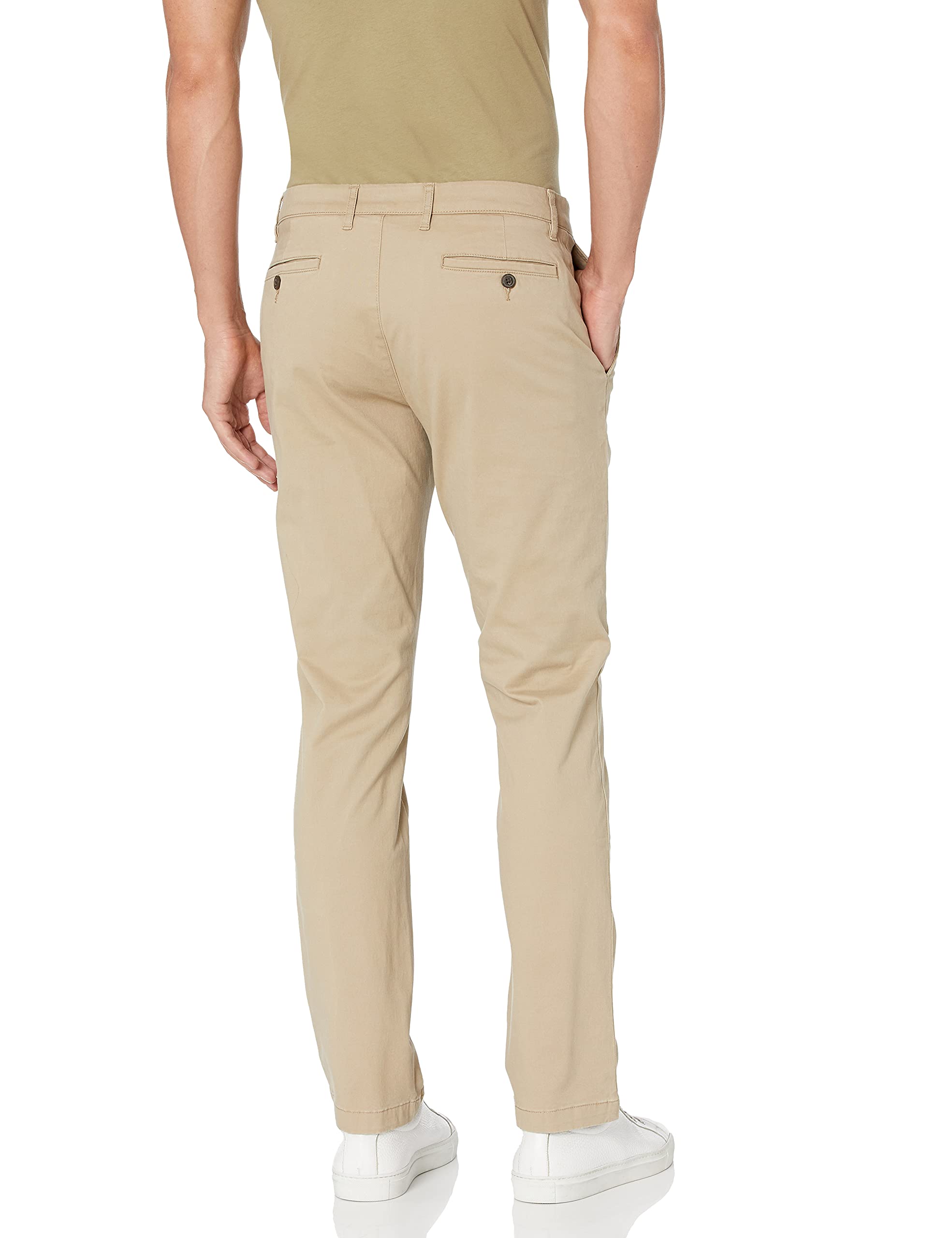 Amazon Essentials Men's Skinny-Fit Washed Stretch Chino Pant Light Khaki 29x34