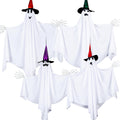 Threan 4-Piece Hanging Ghost Decorations 28-35" White Halloween Decor