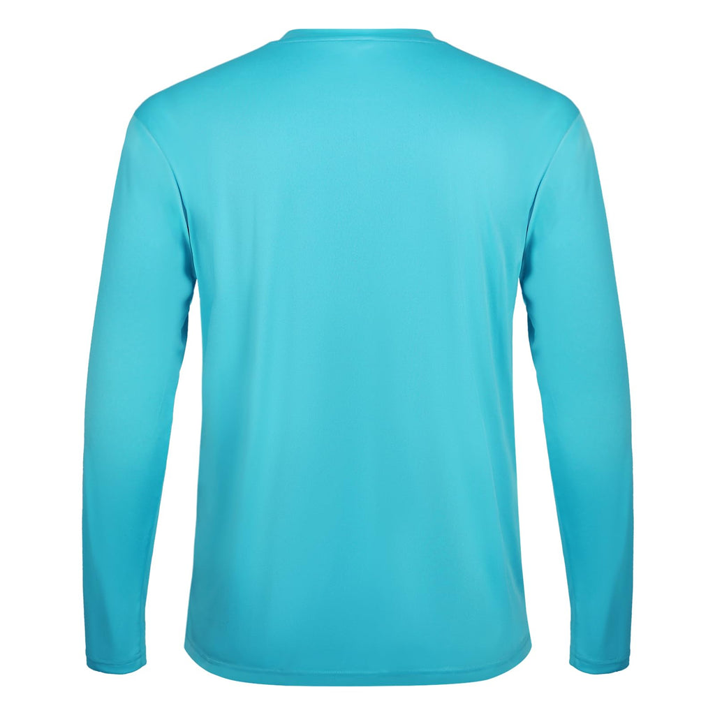 SG Edge Men's Rash Guard UPF 50+ Moisture Wicking Long Sleeve Sea Blue Size S