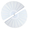 GeGeYa 13inch Large Rave Popping Hand Fans Foldable White 2 Packs