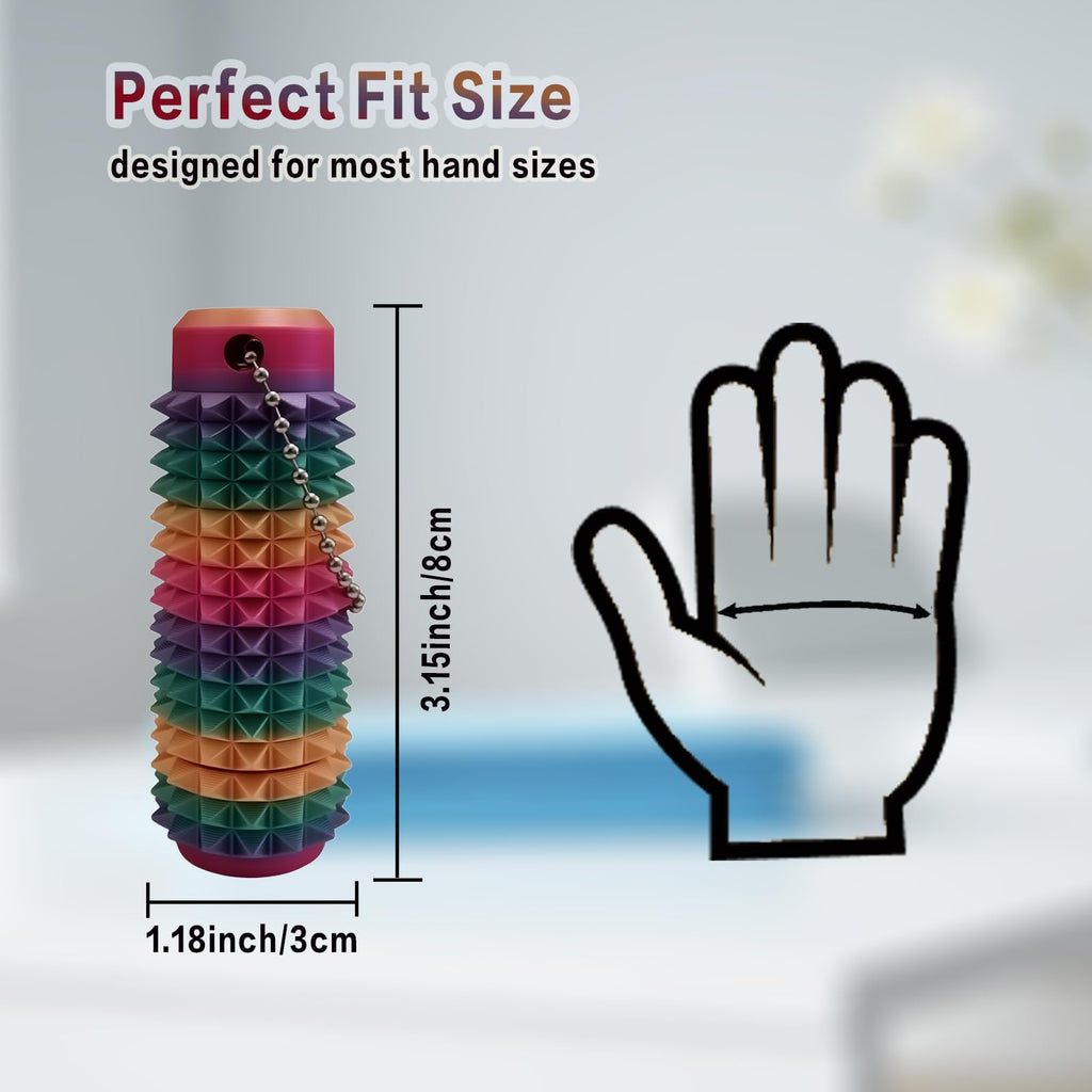 VeiDynoA Ouchies Pain Fidget Toy 3D Printed Anxiety Relief Rainbow Keychain