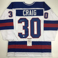 Autographed/Signed Jim Craig White Team USA Miracle On Ice 1980 Olympics Hockey Jersey JSA COA
