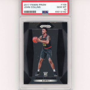 Graded 2017-18 Panini Prizm John Collins #109 Rookie RC Basketball Card PSA 10 Gem Mint