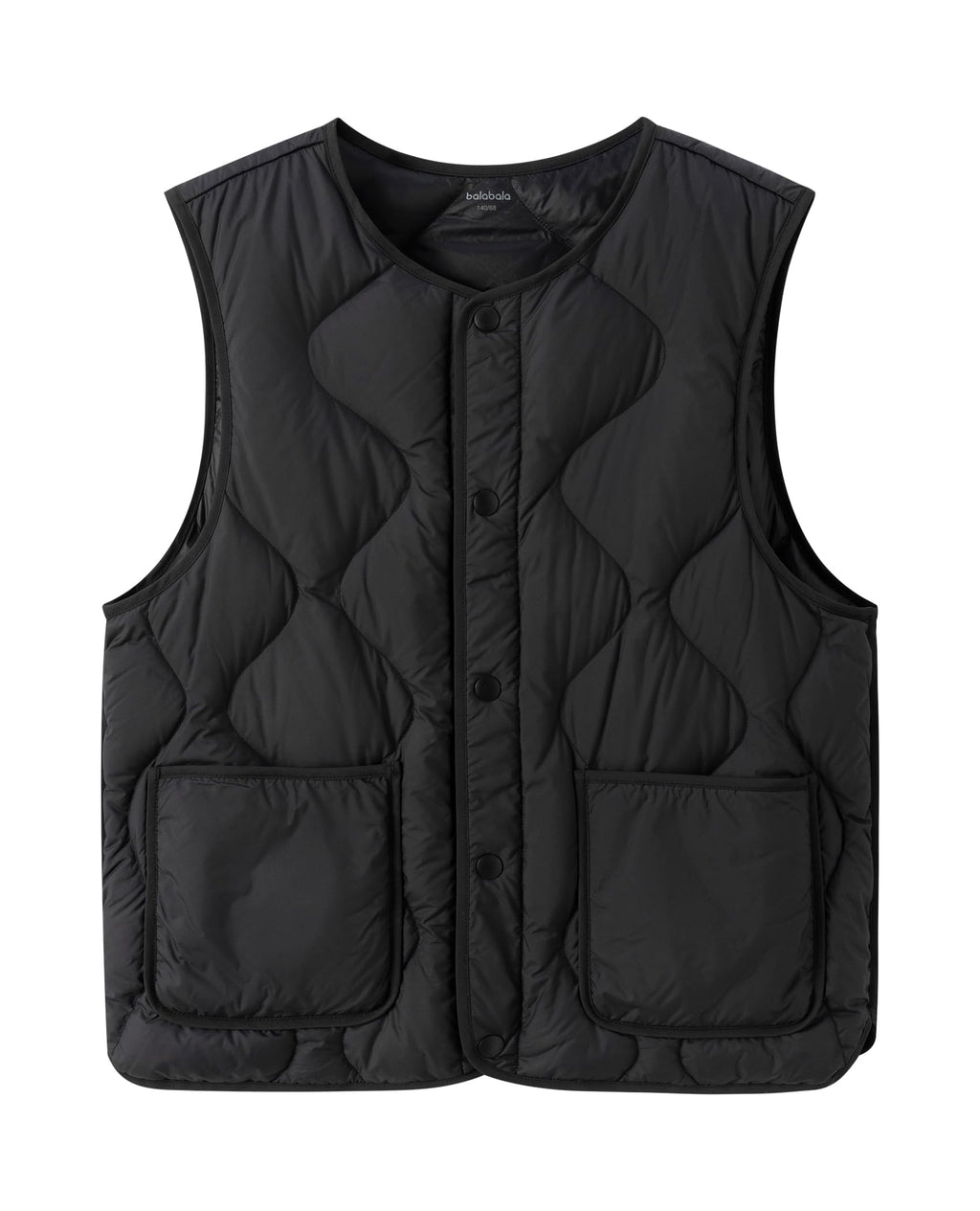 Balabala Kids Heated Puffer Vest Windproof Sleeveless Coat Black Size 13-14Y