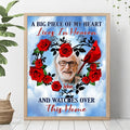 Personalized Memorial Poster - Memorial Gift For Family - A Big Piece Of My Heart Lives In Heaven and Watches Over This Home