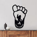 Personalized Bigfoot Metal Monogram Sign - I Hate People