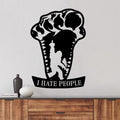Personalized Bigfoot Metal Monogram Sign - I Hate People