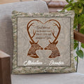 Personalized Deer Hunting Heart Pillow Cover/Quilt/Fleece Blanket - Gift Idea For Couple - God Blessed The Broken Road That Led Me Straight To You