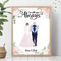 Personalized Wedding Parent In Heaven Poster - Memorial Gift Idea - I'm Always With You