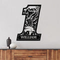 Personalized Number One Eagle Motorcycle Metal Monogram Sign - Gift Idea For Motorcycle Lover