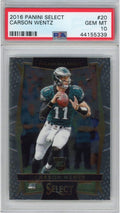 Graded 2016 Panini Select Carson Wentz #20 Rookie RC Football Card PSA 10 Gem Mint
