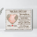 Personalized The Day I Met You Poster - Valentine's Day Gift Idea For Couple