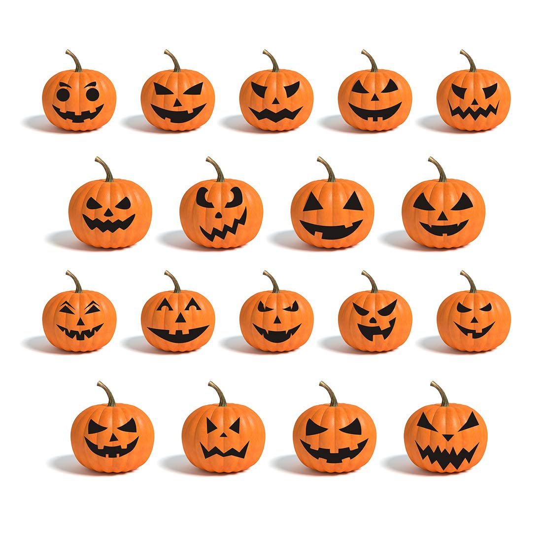 Calidum Halloween Pumpkin Decorating Stickers 18 Sheets Black Kids Craft