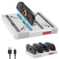 Eastfine Retro Style Nintendo Switch 2 Joy-Con Charger Station LED White Red