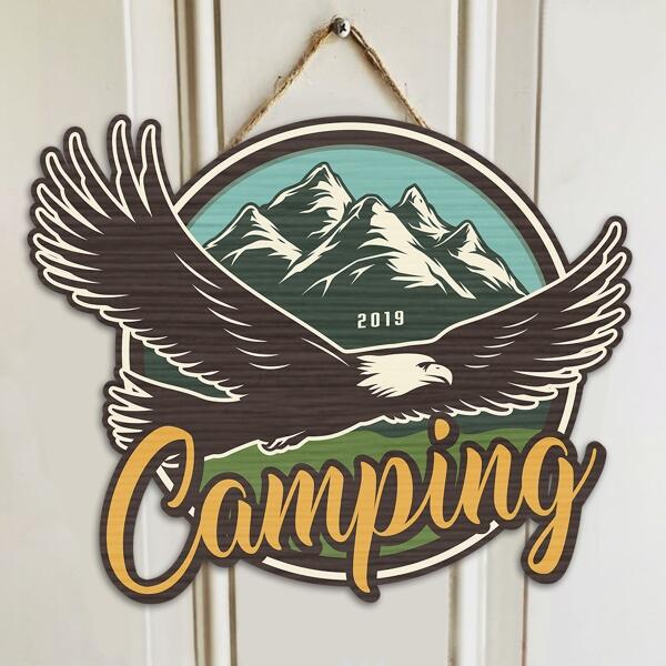 Personalized Camping Door Sign - Up to 12 Options - Gift Idea For Camping Lover