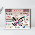 Personalized Girl Canvas - Best Gift For Girls - They Whispered To Her You Cannot Withstand The Storm She Whispered Back I Am The Storm