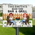 Personalized Patio Metal Sign - Best Gift For Couple - Backyard Bar & Grill