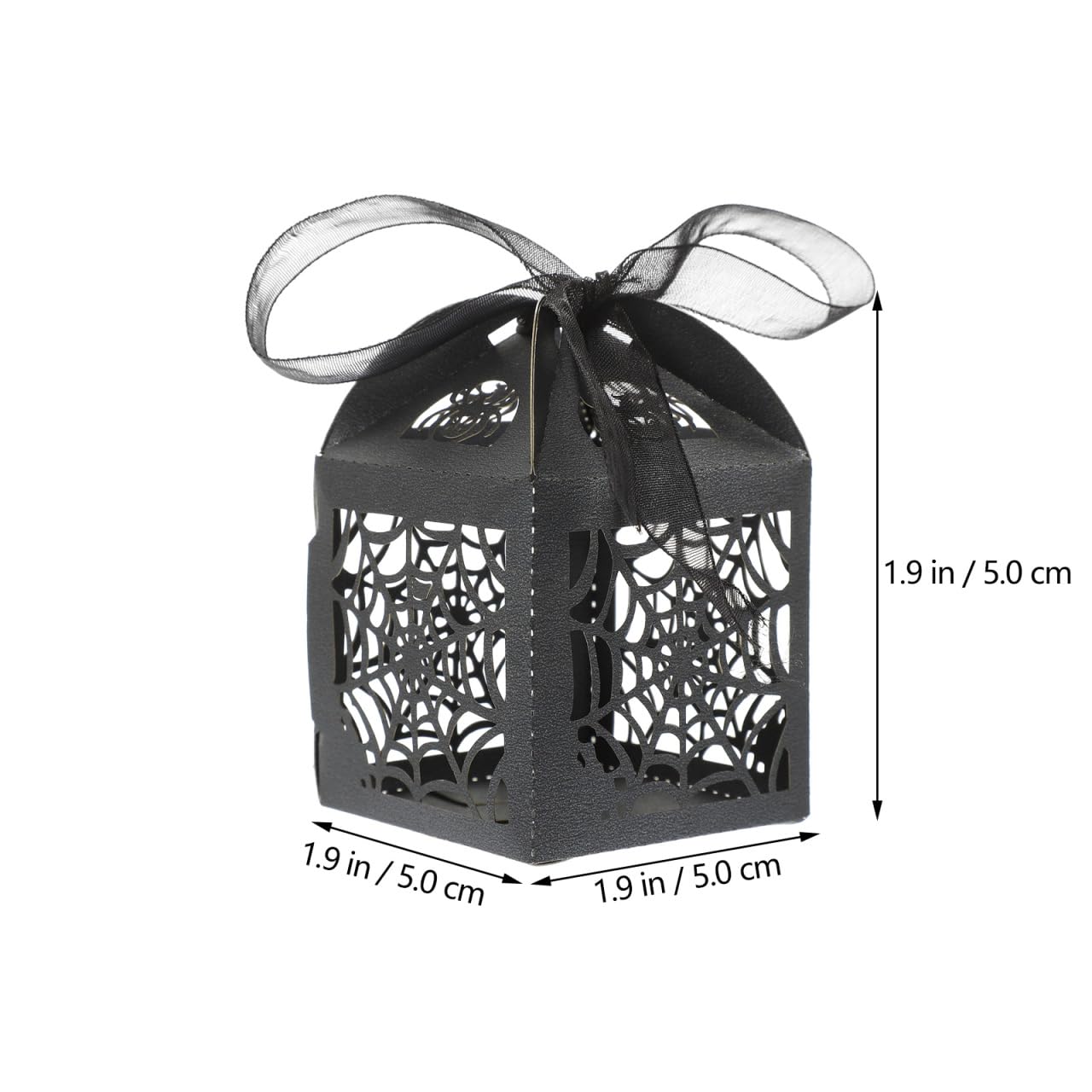 BESTOYARD Halloween Hollow Die-Cut Candy Boxes Black 8.27x4.53in 50pcs