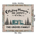 Personalized Camping Rug - Best Gift For Camping Lover - Making Memories One Campsite At A Time