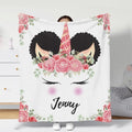Personalized Unicorn Fleece Throw Blanket - Birthday's Gift Idea For Your Kid