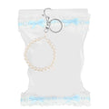 Tinoaly Clear PVC Doll Display Bag, 5.9 x 9.8 in, Pearl Keychain