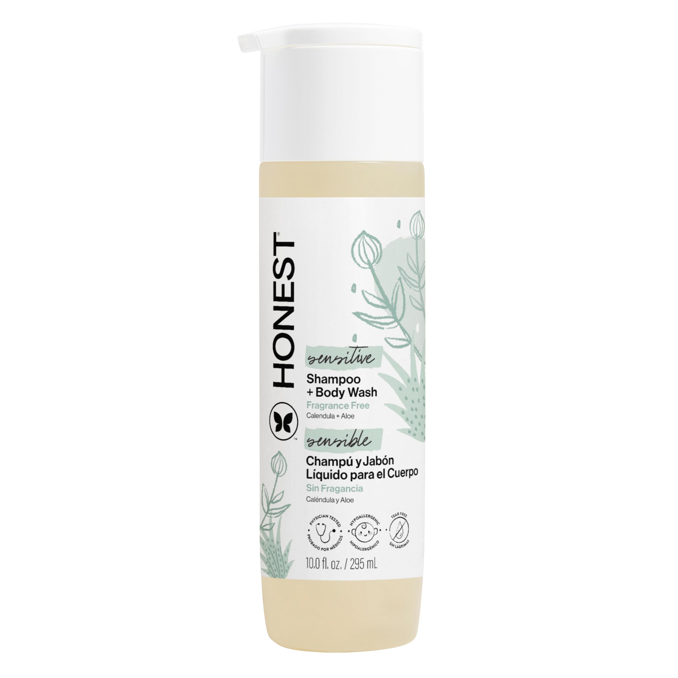 The Honest Company 2-in-1 Baby Shampoo & Body Wash Fragrance-Free 10 fl oz