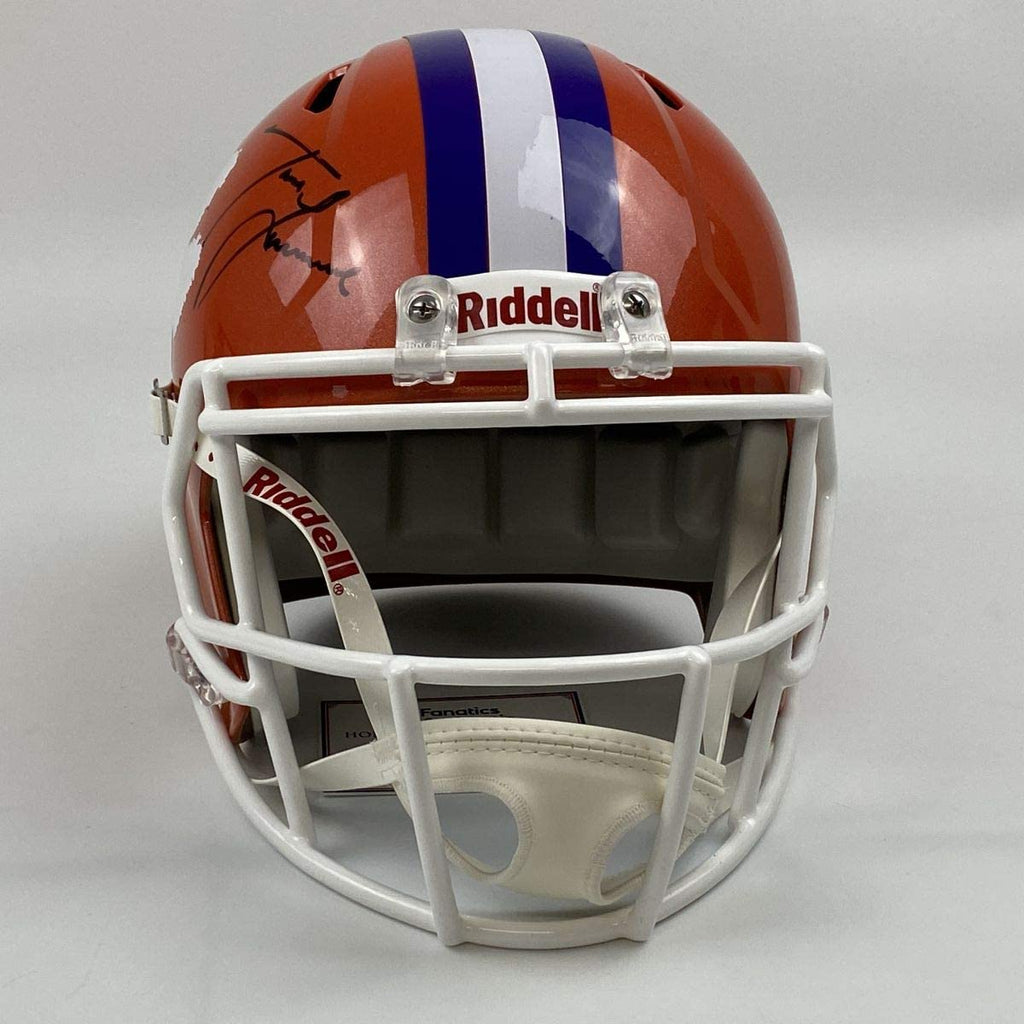 Autographed/Signed Trevor Lawrence Clemson Tigers Full Size FS F/S Replica College Football Helmet Fanatics COA
