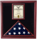 Flag and Document Case - Vertical 8 1/2 x 11 Document for Hanging Medals and Other Memorabilia.